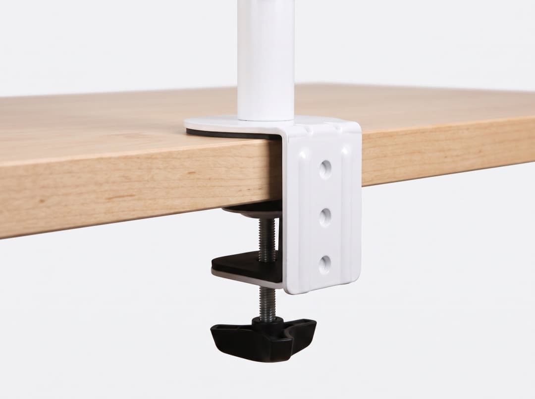 Monitorarm Basic — Twee manieren van monteren