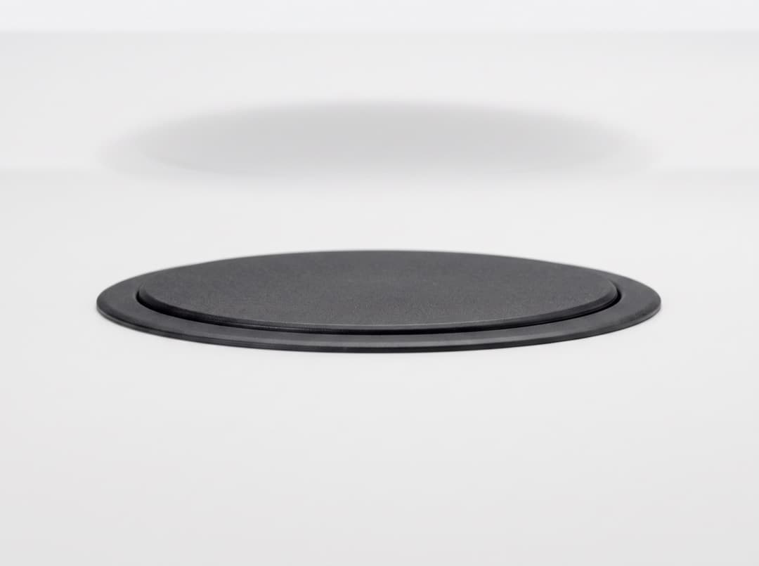 Pop-up inbouwunit Ø12 cm — Vlak in het blad