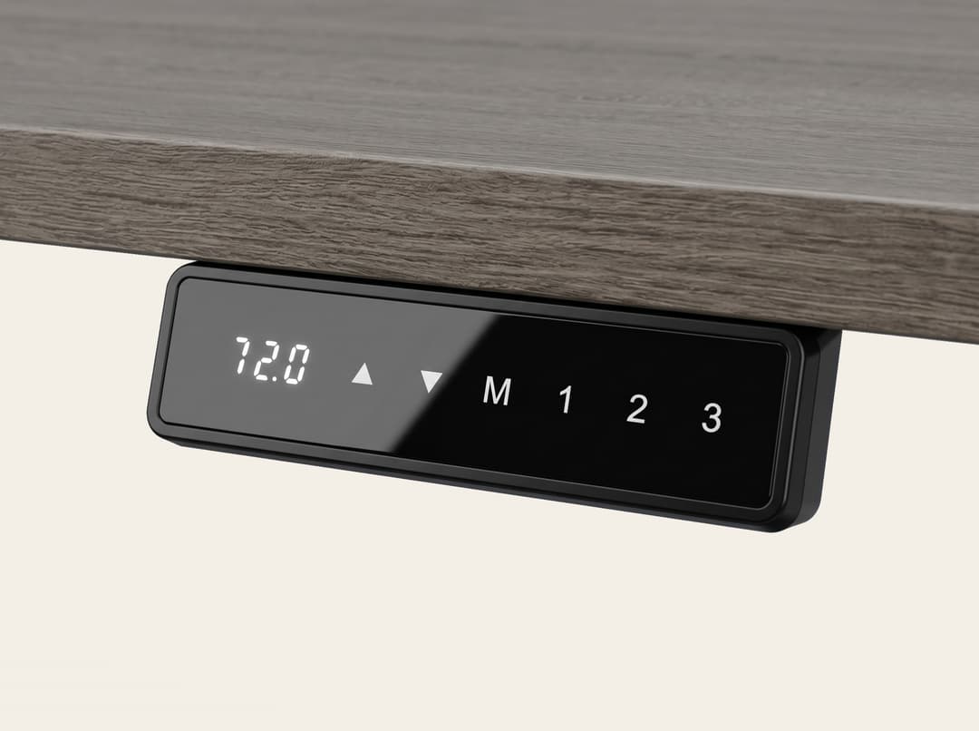 Zit-sta duo-bureau elektrisch 'Pure' — Bediening met display