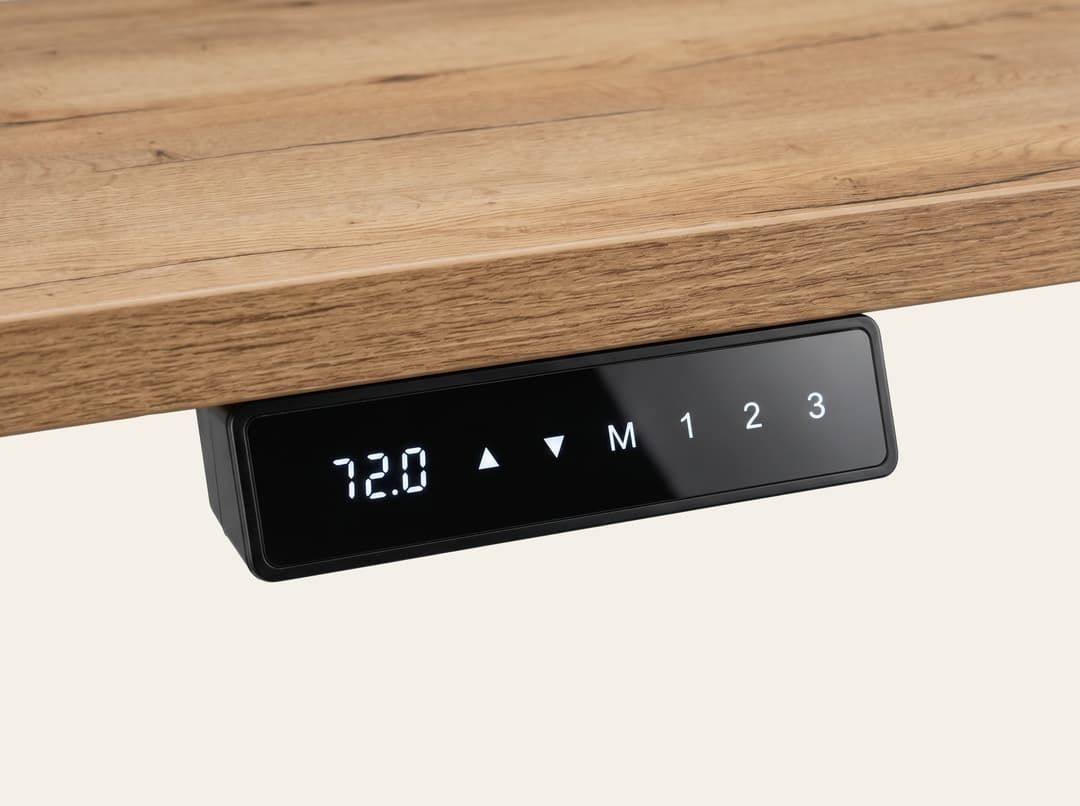 Zit-sta bureau elektrisch 'Core' — Bediening met display